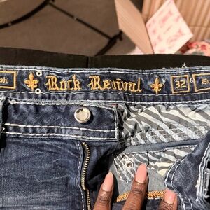Rock Revival Indigo Denim with Gold Accents